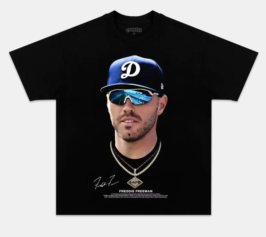 Youth and Adult Freddie Freeman TEE, Vintage Baseball Graphic Tee, Retro Fan Shirt, Game Day Streetwear, Unisex Apparel, y2k, streetwear, Retro Basketball Graphic Tee, Game Day Outfit, Unisex Crew Neck, Sports Style, Casual Cotton Fit