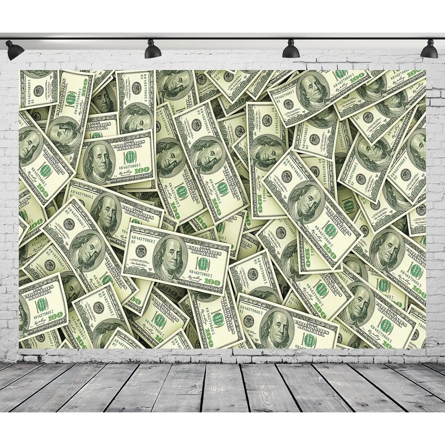 Fabric Currency Background Dollar Bills Benjamin Franklin Act Background Currency Theme Party Decoration Wallpaper Room Decoration Currency Birthday Background Video Photography Tapestry