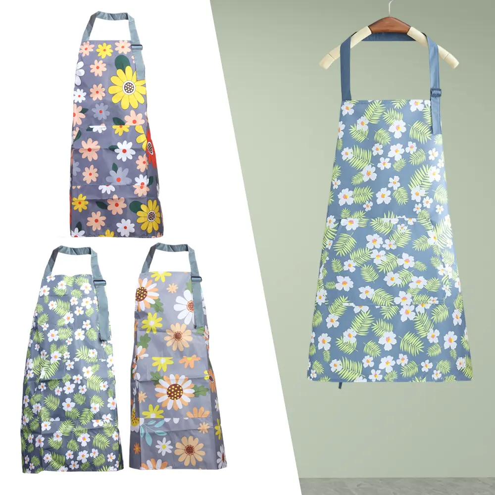 3 PCS Cotton Aprons for Women - Waterproof, Comfortable, Breathable, Wear-Resistant, Adjustable, 3 Pcs Mix - Home Cooking Work Clothes with Waist Adjustment (Sports & Outdoor Accessories Compatibility)
