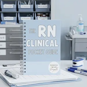 RN Clinical Pocket Guide Book: Nursing Reference Notes, Quick Clinical Study Support, Medical Assistant Learning Resource, Nursing School Essentials, Patient Care Review, Healthcare Reference Manual & Everyday Nursing Companion