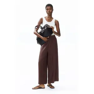 H&M Linen-blend ankle-length trousers