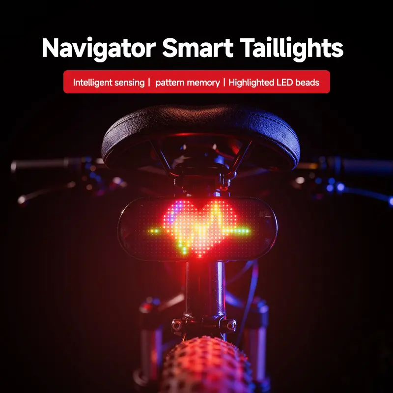 Multifunctional Luminous Bikes LED Light Kit - 1 Smart Brake Taillight, LED Devil Eye, C-Type Rechargeable Wireless Turn Signal - Automotive & Motorcycle Exterior Decoration, Outdoor Cycling Accessories, Battery