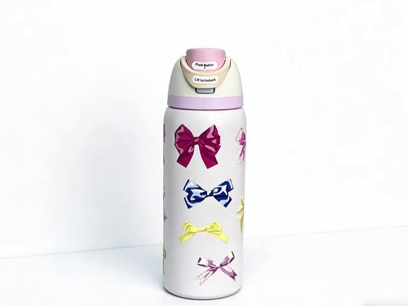 Owala 32oz Floral Print Stainless Steel Vacuum Insulated Leak-Proof Tumbler Drinkware with Straw, Portable Insulated Flask for Home & Outdoor Use, Ideal Adult Gift Kitchenware Flasks Stylish