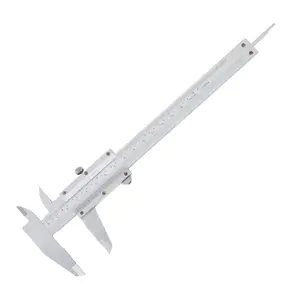 Vernier Caliper Calipers Measuring Tool Micrometer Carbon Steel Inch/Metric 0-6" Range 1/128 Inch Dual Reading Scale Professional High Accuracy Metal Vernier Caliper Gauge 0-6" L