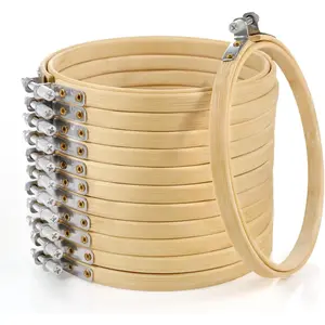 12 count 5 Inch Embroidery Hoops  Circle Cross Stitch Hoop Ring for Embroidery, Art Craft Handy Sewing and Christmas Decoration