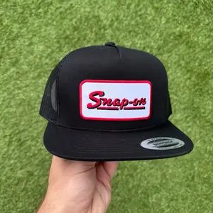 Vintage Snap-On Snapback Flat Bill Adjustable Hat Convenience Style Vintage Snap-On Snapback Flat Bill Adjustable Hat Convenience Style