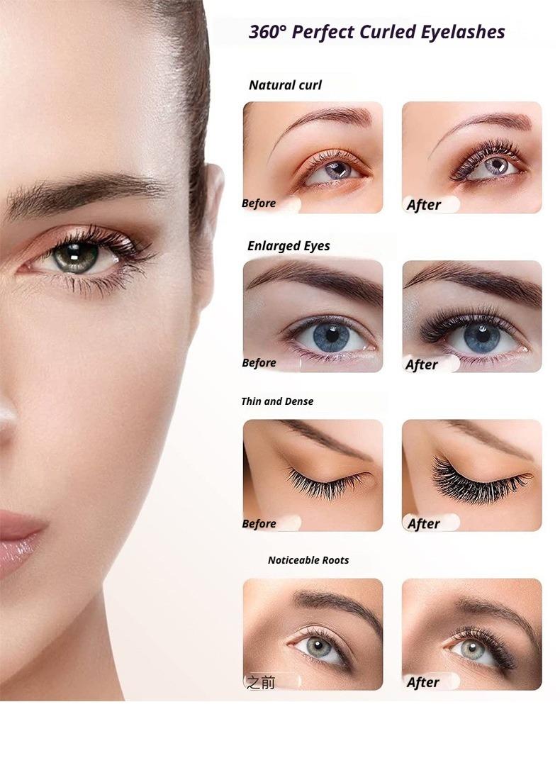 Electric Eyelash Curler - 10s Fast Warm Up, 24 Hour Curl, 3 Modes for All Lash Types | USB-C Rechargeable, Anti-Burn Design, Ideal for Sparse, Straight or Short Lashes