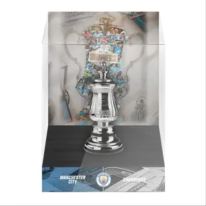 FA Cup Championship Trophy Display Case[trophy included], Soccer Trophy, Elegant Award Recognition, Perfect for Collectors and Enthusiasts, High-Quality Design