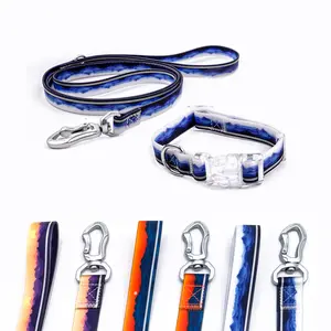 Waterproof Pet Collar & Leash Set - Adjustable for Small/Large Dogs, Waterproof & Easy to Clean, Durable Reflective Strips for Safety (Multiple Colors)