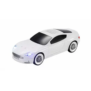 Kik_Modern Design Music Express Car Compact and Stylish Wireless Sound Bluetooth Speaker with LED Lights WS-593 for Universal Cell Phone And Bluetooth Device (White) Audio Portable