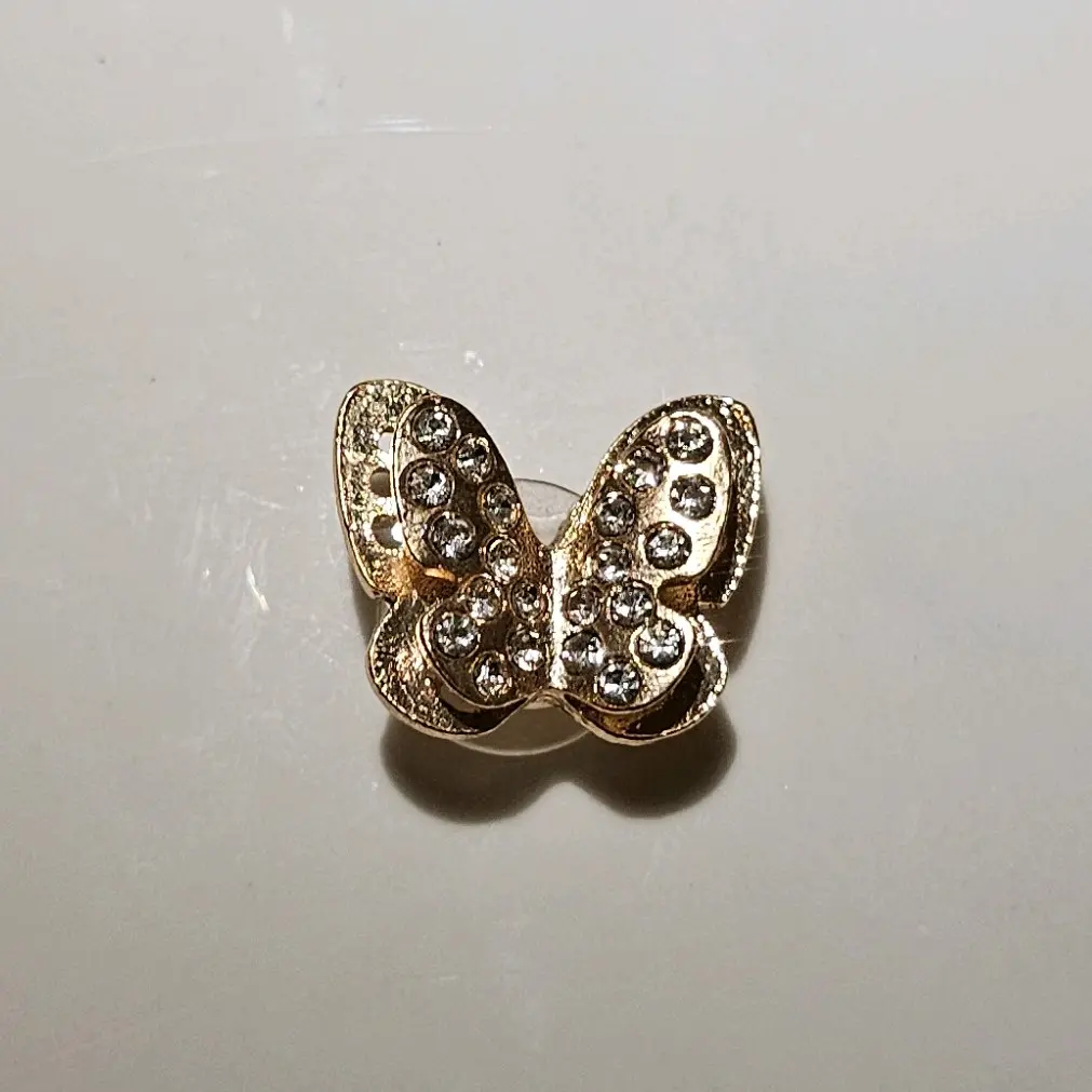 Gold Butterfly Croc Charm