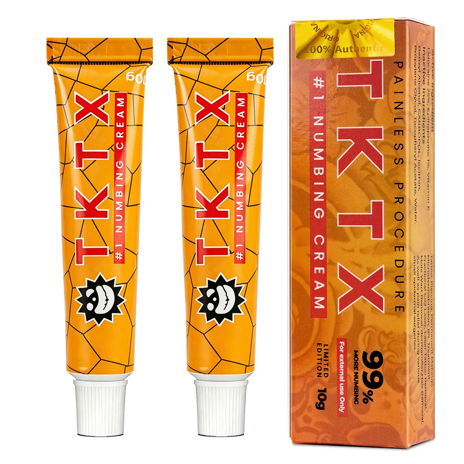 Tattoo Numbing Cream -  99% International - Pain Free Tattoos - Effective Numbing Formula for No-Distraction 10g
