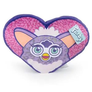 Jay Franco Furby Shaped Decorative Pillow – 17 Inch Kids Ultra-Soft Stuffed Plushie & Cozy Throw Pillow, Official Licensed Product, Purple