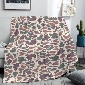 Camouflage Pattern Flannel Blanket, Soft Warm Throw Blanket, Comfortable Napping Blanket for Home Office Travel, Flannel Cozy Blanket, Perfect Gift for Men