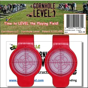 Cornhole Level Attachment Tool - 2 Pack - Red.CN