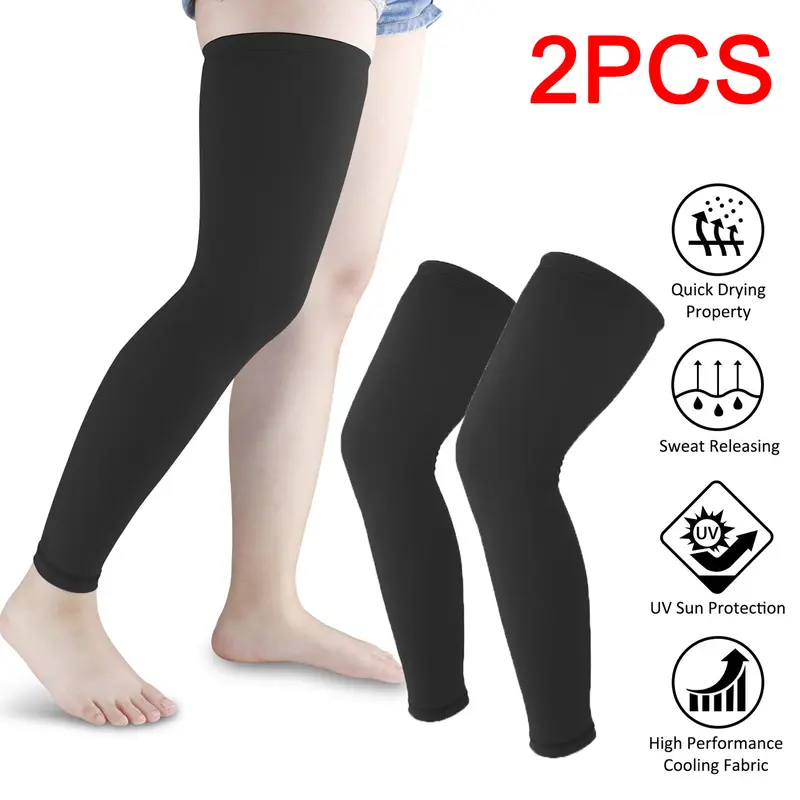 2PCS Thigh-High Compression Sleeves for Men & Women - Medical-Grade Support for Running, Cycling, Basketball | Moisture-Wicking & Anti-Slip Design | Outdoor Sports & Active Recovery