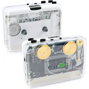 Walkman Auto Reverse &Clear Stereo Cassette Player,-in Cool Copper Wheel Movement&Earphone,Cassette Tape to MP3 Converter with Software, by USB Power Cord or