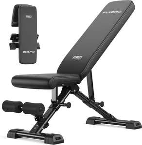 Weight Bench, ASTM-Certified 800LBS Adjustable Weight Bench Workout Bench Foldable for Home Gym, 90° to -30° FID and 30in Extended Backrest for Bench Press Strength Training Exercise