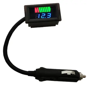 Car Cigarette Lighter Battery Tester, LCD Display Car Battery Monitor 12V Cigarette Lighter Voltage Meter, Car Accessories for Most Cars Trucks Automotive Jump Starter Low Voltage Warning 11V-24V