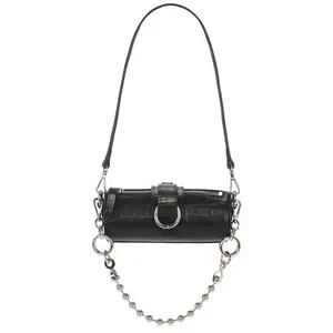 PRIVATE POLICY Medium Barrel Bag in Black