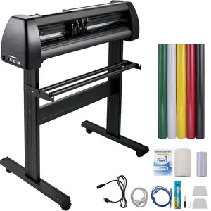 【Summervibes】VEVOR Vinyl Cutter Machine, 28inch Vinyl Plotter, LCD Display Plotter Cutter, Adjustable Double-Spring Pinch Rollers Sign Cutting Plotter, Plotter with Signmaster Software for Design and Cut