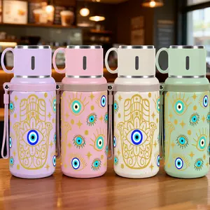 1pc 20oz Stainless Steel Tumbler, Evil Eye Hamsa Hand and Stars Pattern Stainless Steel Cup Suitable for gifts for friends, colleagues and relatives, Suitable for Sports, Fitness, Outdoor Travel Outdoor Durable