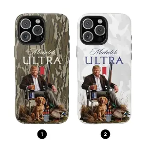 Michelob ULTRA Hunter Donald Trump Camouflage Phone Cases, Michelob ULTRA Suitable for iPhone 17-11 Pro Max/Plus and  Samsung Galaxy S23-25