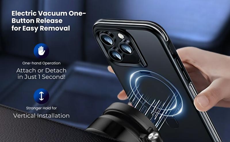 Vacuum Magnetic Phone Holder,Cellphone Stand,Smartphone Folding Mount,Dual-Sided Electronic Vacuum and Magnetic Adsorption,Selfie,Car,Office Vacuum Magnetic Phone Holder,Cellphone Stand,Smartphone Folding Mount,Dual-Sided Electronic Vacuum and Magnetic Adsorption,Selfie,Car,Office