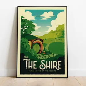 The Shire Art Poster - Minimalist Wall Print