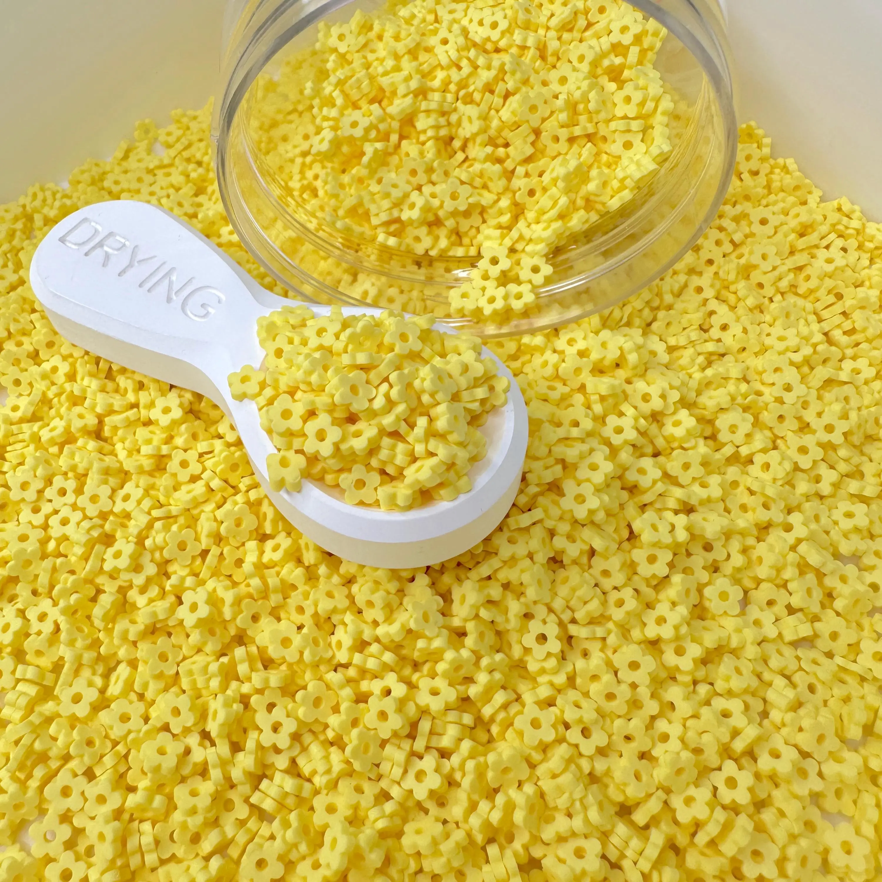5MM Yellow Daisy Flower Outline Polymer Clay Sprinkle (NOT EDIBLE)