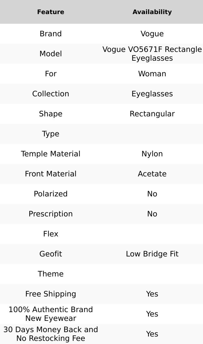 Vogue VO5671F Rectangle Eyeglasses