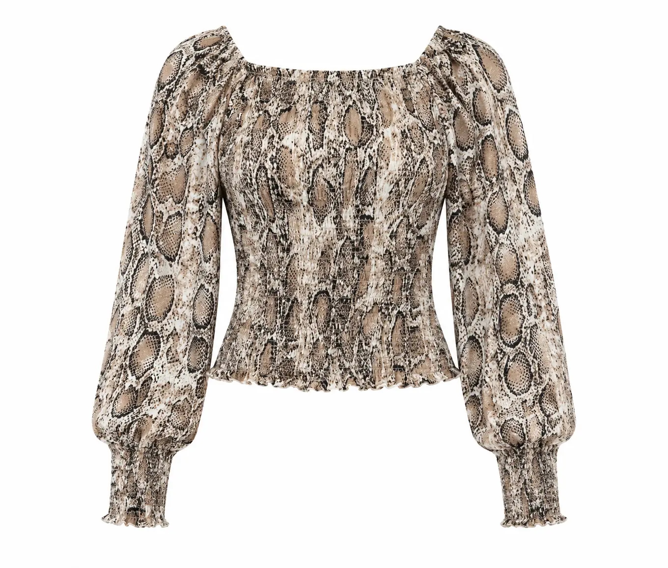 Women's snakeskin print blouse