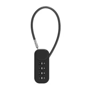 Wire Rope Security Coded Lock Anti-theft Zinc Alloy Dormitory Cabinet  Lock 4 Digit Password Lock Padlock Backpack Zipper Lock