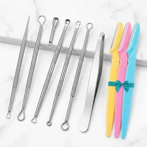 9-in-1 Blackhead Remover & Pimple Popper Tool Kit – Professional Stainless Steel Acne Extractor Set