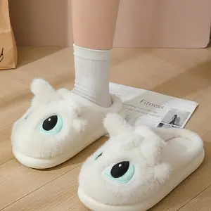 Cute Little Dragon Design Soft Plush Cotton Slippers for Indoor Outdoor Use Winter Home Footwear Comfortable Wear Resistant Cozy Comfort with a Dragon Twist