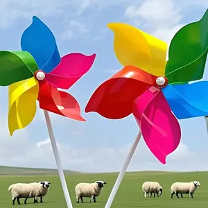 Colorful Windmill Set, DIY Windmill Kit, Plastic Material, Garden Decoration, Outdoor Party Decor, Yard, Farm, Park