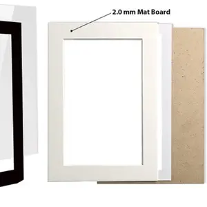 Picture Frames 1 Piece 20x24 Inches with Beveled Mat & Built-in Wall Mounting Hanger, Horizontal & Vertical Formats