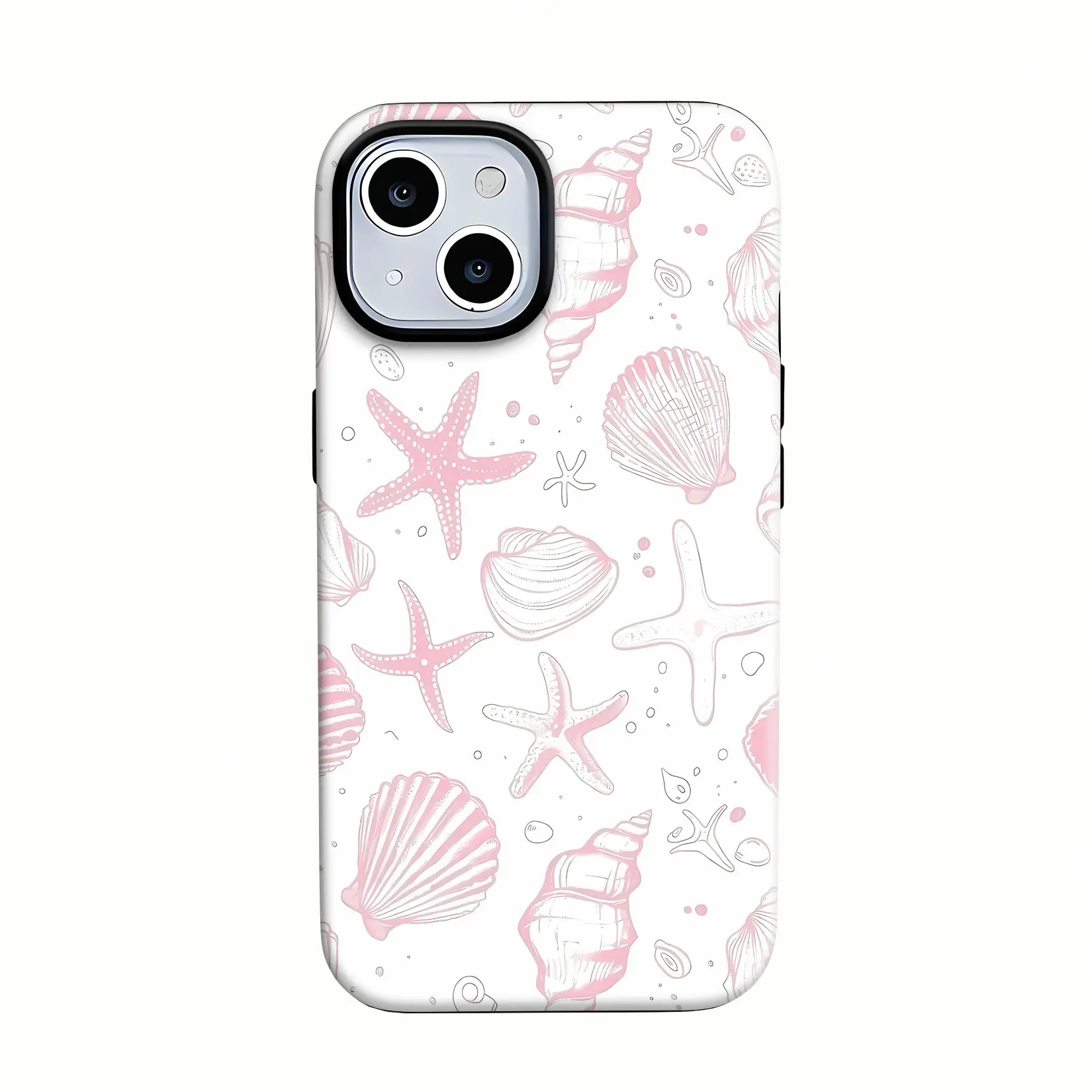 Seashell and Starfish Phone Case - Compatible with Samsung S26/S25/S24/S23/S22/S21 and iPhone 17/16/15/14/13/12/11 Phone Cases. Trendy design, durable protection, and a perfect gift!
