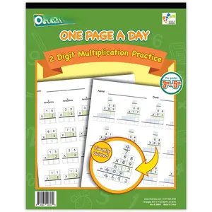 Channie's  Page A Day Two Digit Multiplication Practice, Double Digit Multiplication Workbook, 50 Fun & Easy -Off Math Practice Worksheets For 3rd, 4th, & 5th Grade