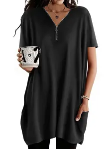 Women's Plus Size Loose Fit Casual Streetwear Basic T-Shirt, Fashionable Comfortable Daily Wear, All Seasons Stylish Tee, Plain Pattern