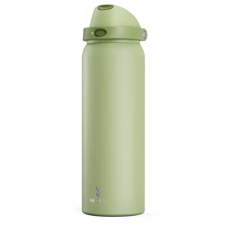 Meoky 40oz Solid Stainless Steel Portable Vacuum Insulated Flask (1000-2000ml) – Insulated Mug, Vacuum Cup, Leak-Proof, 24hr Cold Retention, 2-in-1 Straw & Spout Lid, Silicone Base, BPA-Free Sipping, Gym-Ready Cup, Gym-To-School Use Drinkware