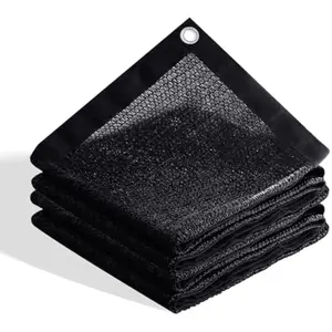 70% Shade Cloth, 8x12FT Durable Black Mesh Trap with Every 3 FT Grommet, Sun Shade Fabric Netting for for Plants Cover, Greenhouse, Chicken Coop, Barn Kennel, Garden Patio