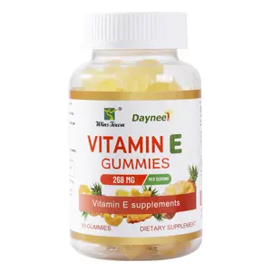Vitamin E Gmuuies Sugar-Free, Gluten-Free Gummy Supplements, 268mg with d-Alpha Tocopheryl Acetate - Immune & Appetite Support, No Artificial Colors or Allergens - 60 Count