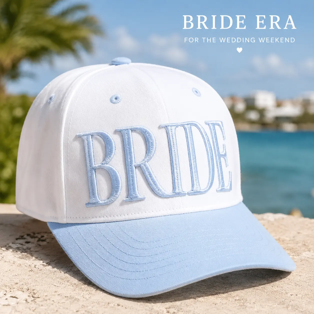 Bride Hat for Women Embroidered Bridal Baseball Cap Bachelorette Party Hat Bride to Be Gift Wedding Weekend Outfit Honeymoon Hat Coastal Bride Accessory Bridal Shower Gift