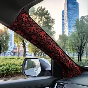 Jdm Car Interior Abc Pillar Ceiling Repair Upgrade, Textured Embroidered Dragon Pattern, Universal Self-Adhesive Modification Sticker