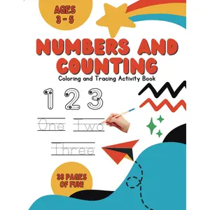 Numbers and Counting Coloring and Tracing Activity Book: Learn numbers 0-9 in this fun coloring activity book! Paperback – October 14, 2025