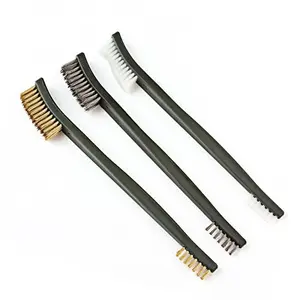 Mini Wire Brush Set,  and Dirt Remover, Cleaning Welding Slag and Rust, Handy Steel / Nylon / Brass Brush Suitable for Cleaning  / Dirt (3)