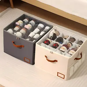 Shoe Organizer for Closet, Fabric Shoe StorageBoxes with Clear Cover, Adjustable Dividers forStorage, Foldable Space-saving Storage ContainerBins, Fits 8-16 Pairs.Solves clutter, damage, andspace waste caused by shoe storage throughvisual protection