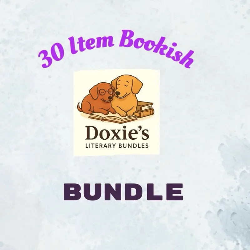 Doxie's 30 Item Bookish Bundle with Premium Pick - A5 Journal, Stationery, Keychains, and More for Book Lovers Cute Notebook Notes Notebook