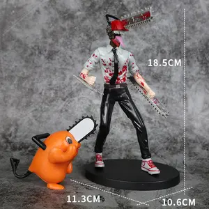 Chainsaw Man anime figure, Pochita chainsaw desktop ornament, Pava Machima car figure prize
